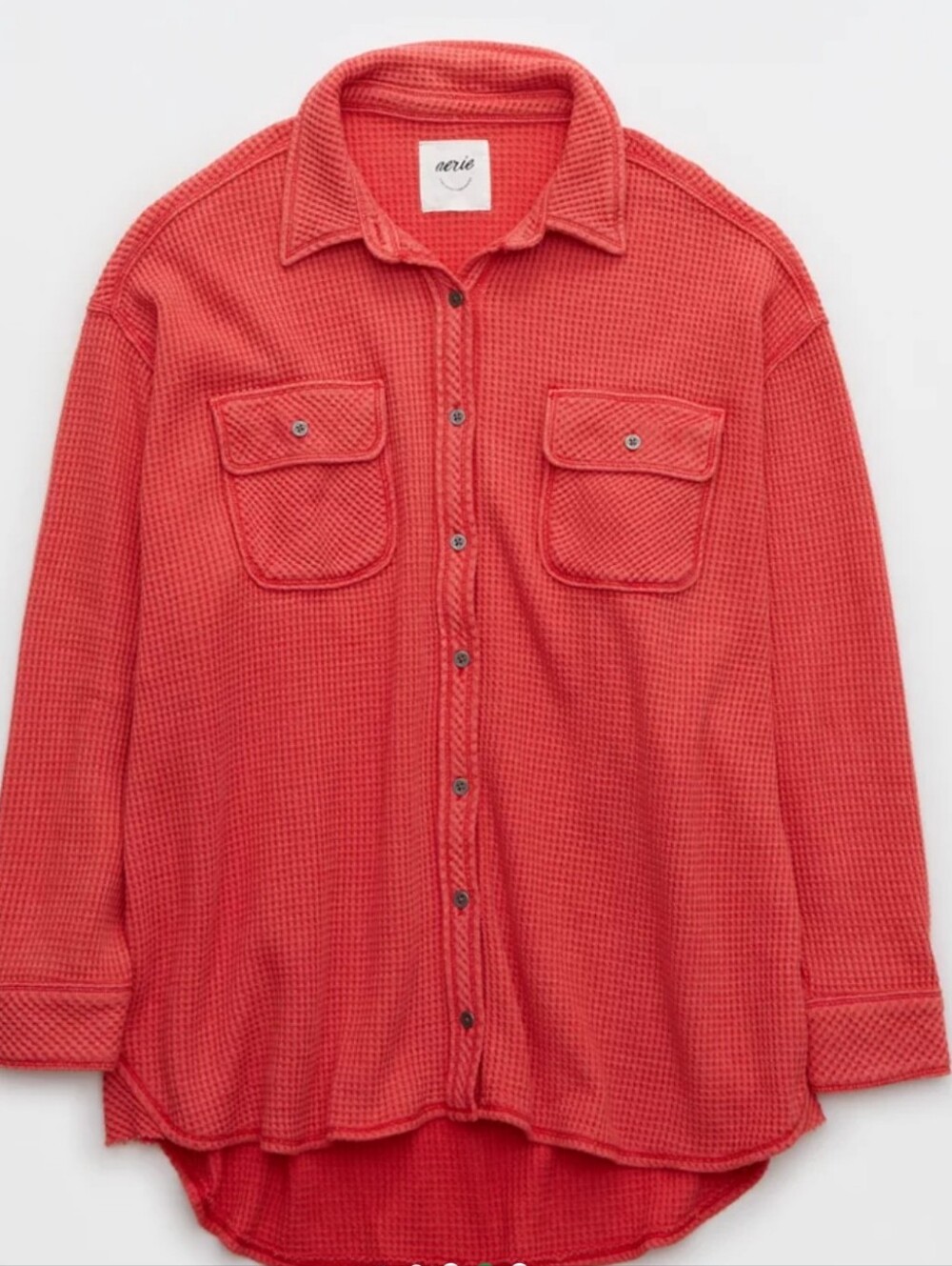 Aerie LumberJane Thermal Oversized Shirt Size Medium - Picture 2 of 10